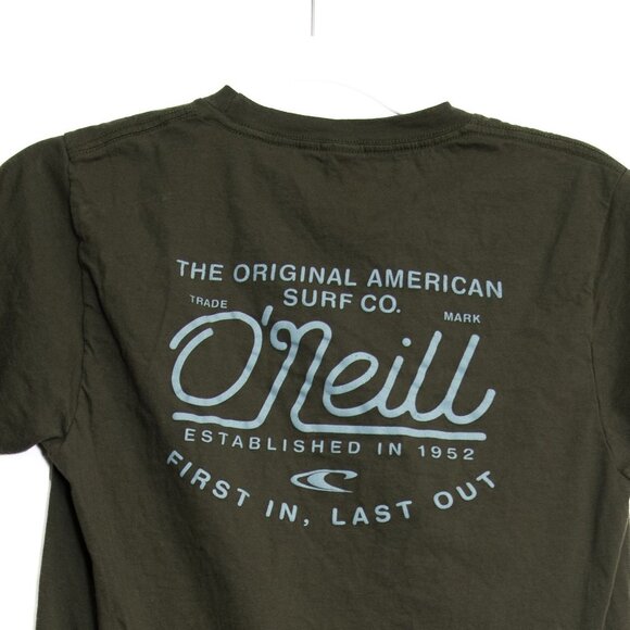 ONeill Mens Green Logo Graphic T-Shirt Size S Cotton Casual - Picture 10 of 10